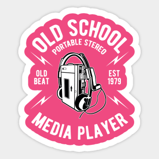 Old School Media Player Sticker